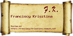 Franciscy Krisztina névjegykártya
